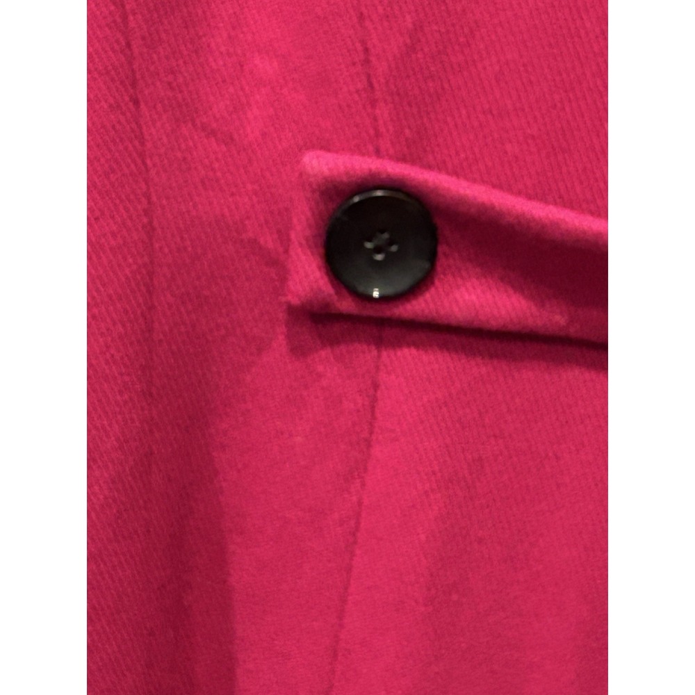 J Peterman Third Act Magenta Wool Blend Coat Size 18 Leopard Print Lined Preppy - Picture 8 of 15